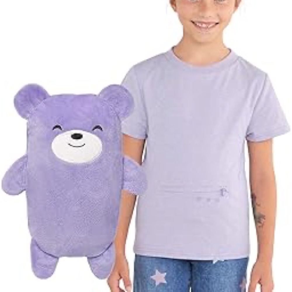 Cubcoats Purple Bear T-shirt with Front Pocket Size 2T